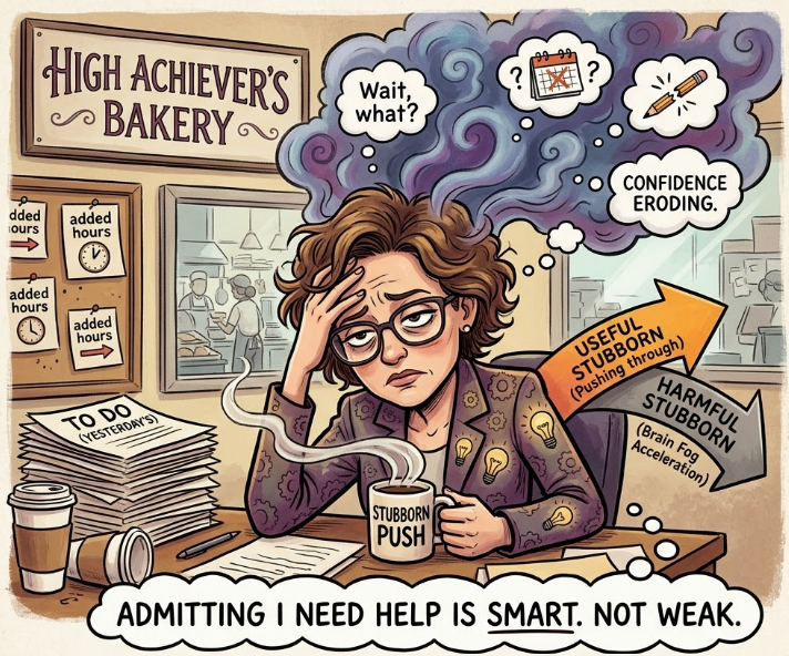 Trying to push beyond what's humanly possible by working more instead of problem solving, getting more and more stressed and behind.