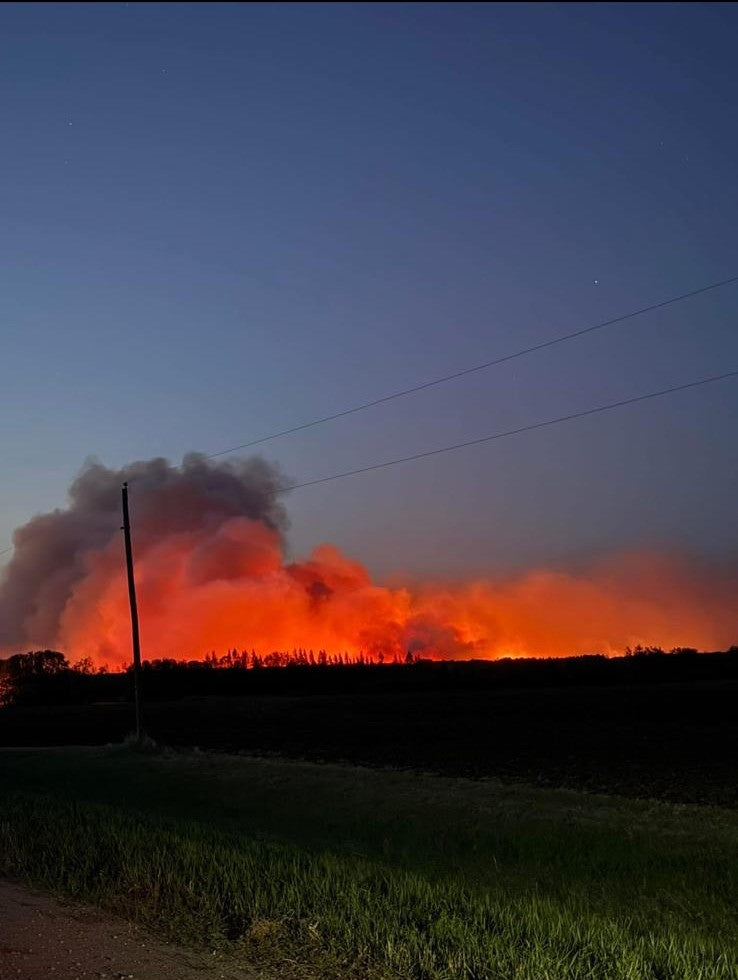 Actual picture of the forest fire that burnt ended 1 mile from my home last summer